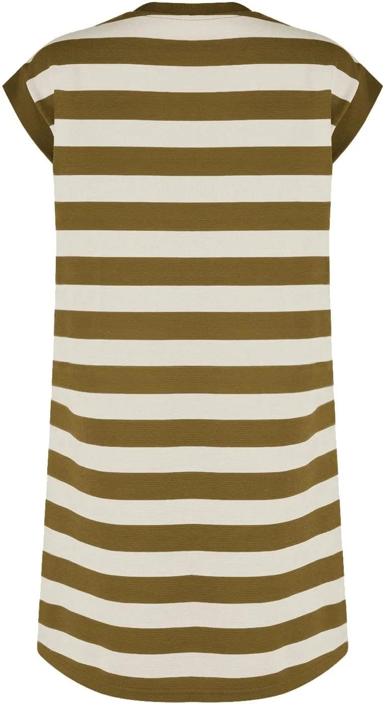 Casual Summer Dresses for Women 2025,Summer Striped Tshirt Short Dress Loose Cap Sleeves Round Neck Tshirt Beach Dresses
