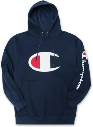 Champion Hoodie for Men Big And Tall Mens Oversized Pullover Fleece Sweatshirt