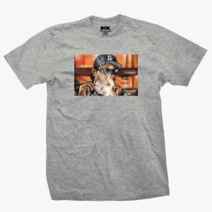 DGK T SHIRT - BURNIN - ATHLETIC HEATHER