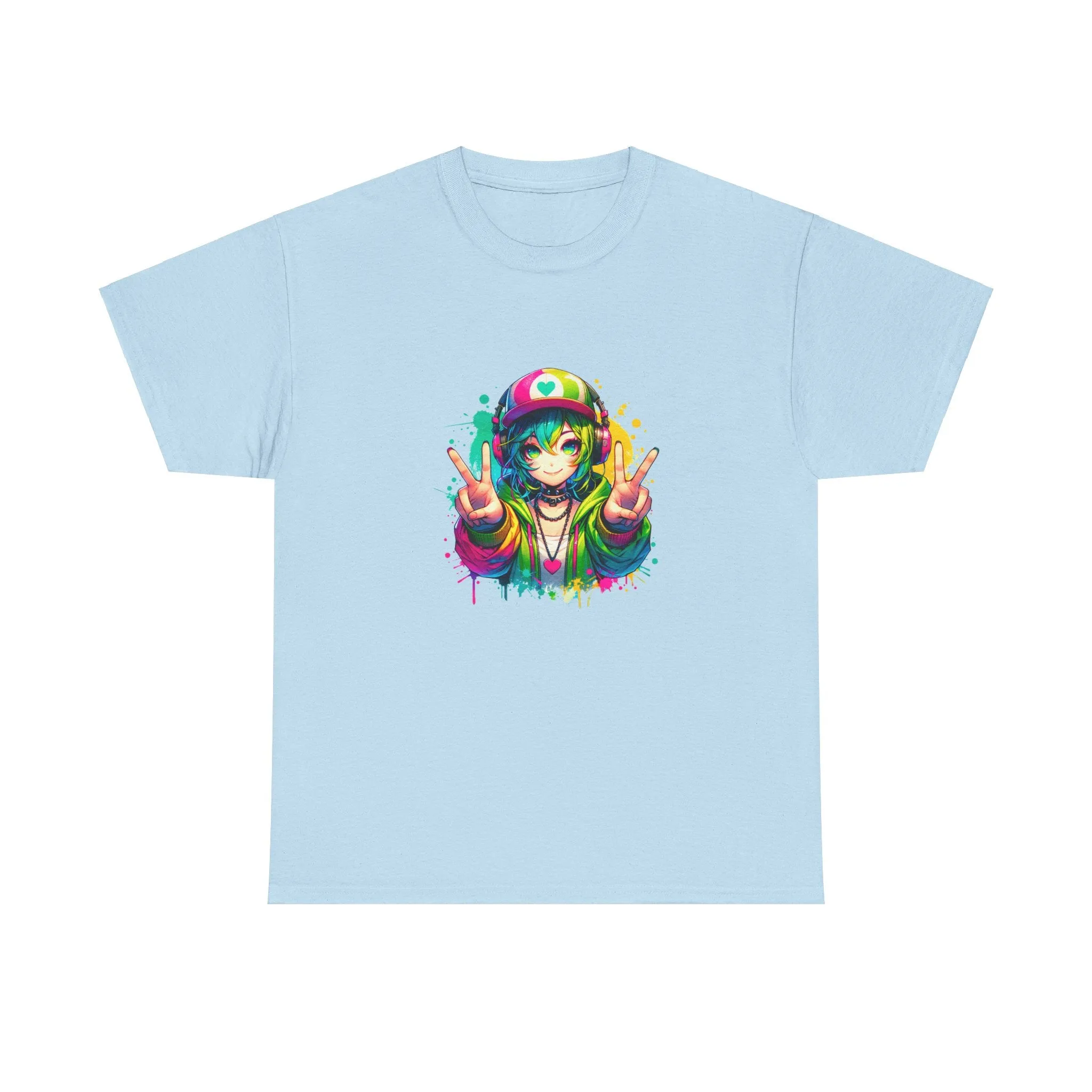 Graffiti Anime Girls Unisex Heavy Cotton Tee