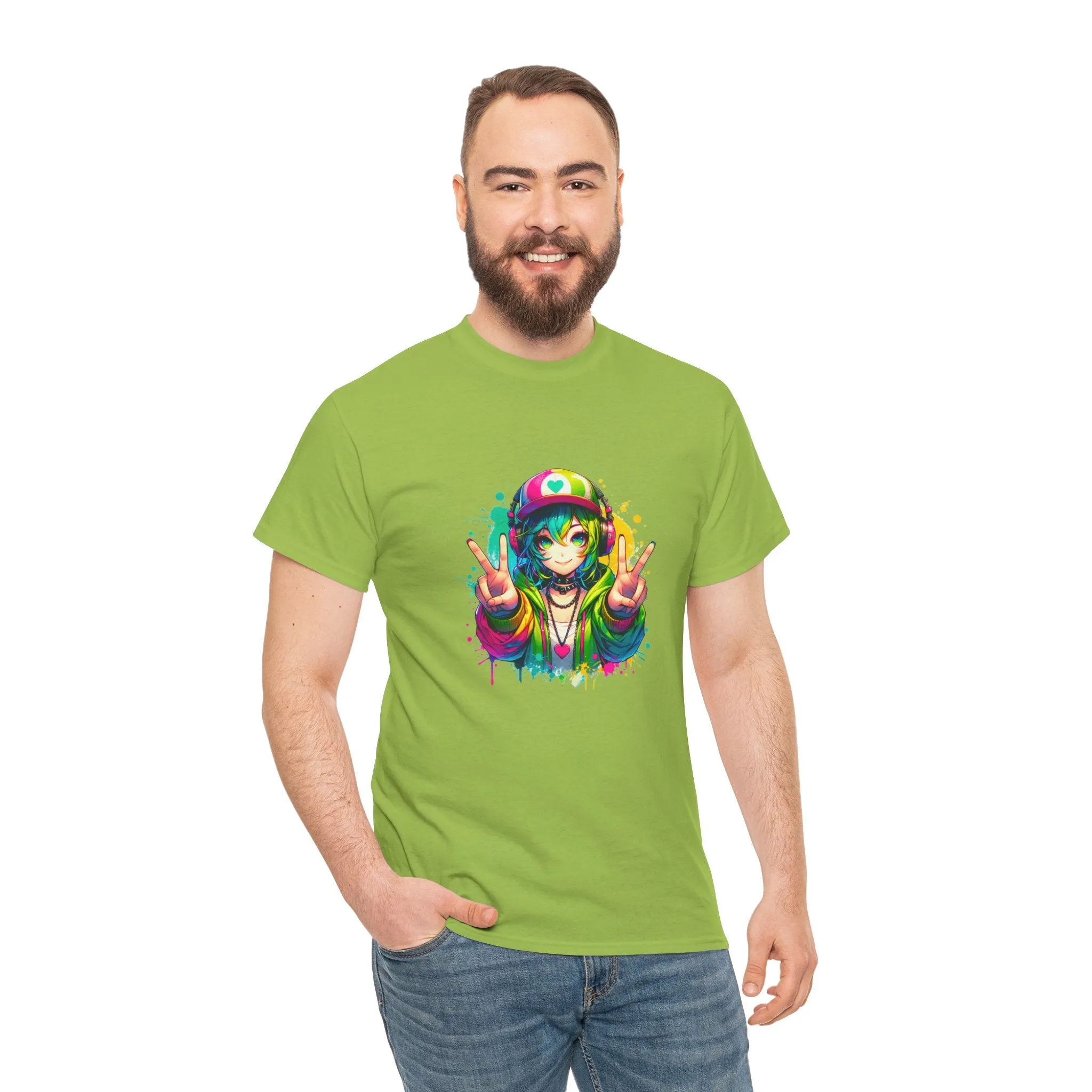 Graffiti Anime Girls Unisex Heavy Cotton Tee
