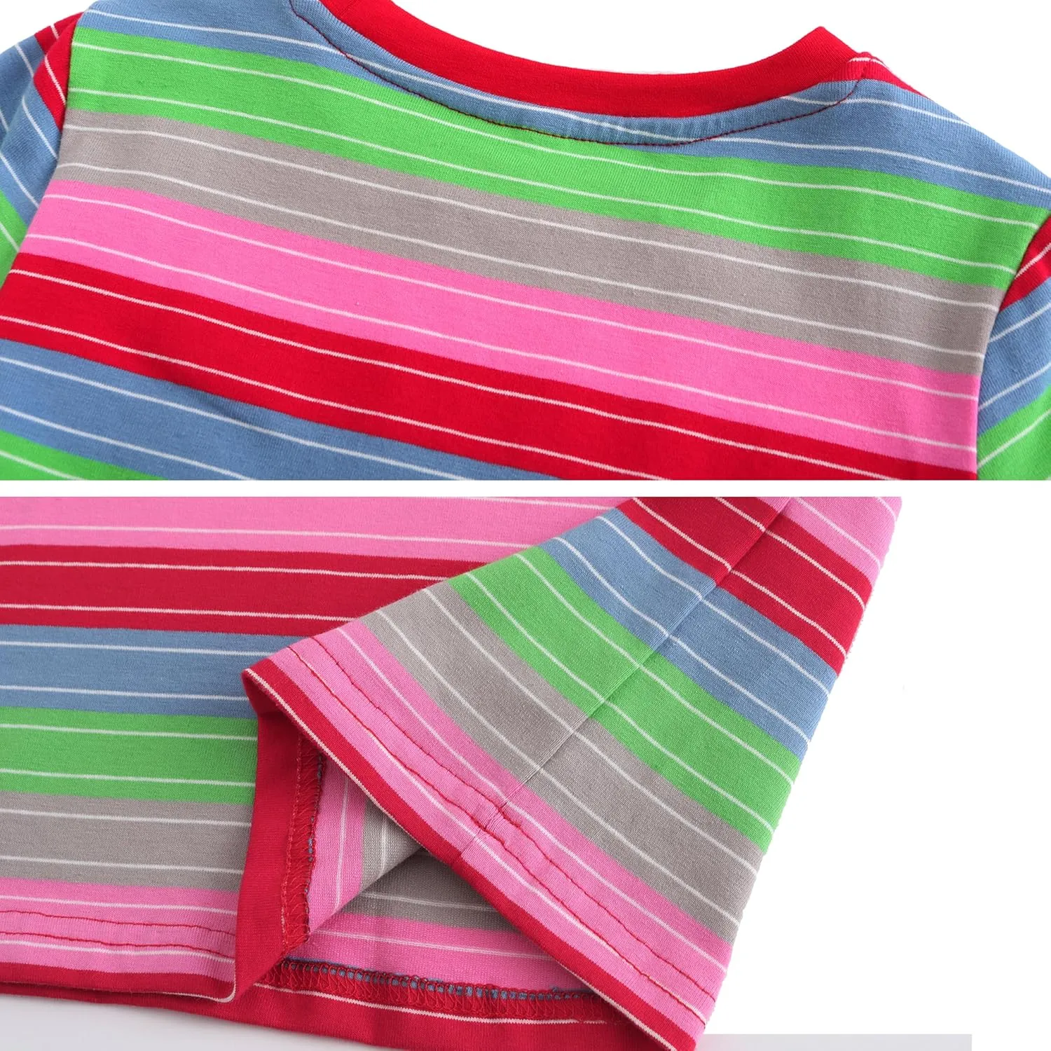 Halloween Costume for Kids Top Shirts,Baby Boys Girls Long Sleeve Cotton Rainbow Striped T-Shirts