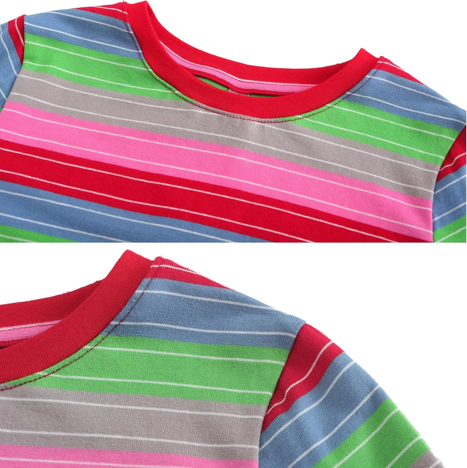 Halloween Costume for Kids Top Shirts,Baby Boys Girls Long Sleeve Cotton Rainbow Striped T-Shirts