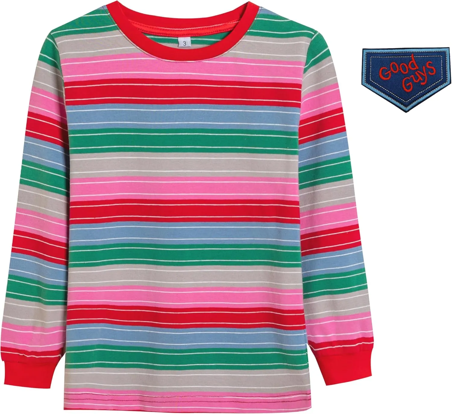 Halloween Costume for Kids Top Shirts,Baby Boys Girls Long Sleeve Cotton Rainbow Striped T-Shirts
