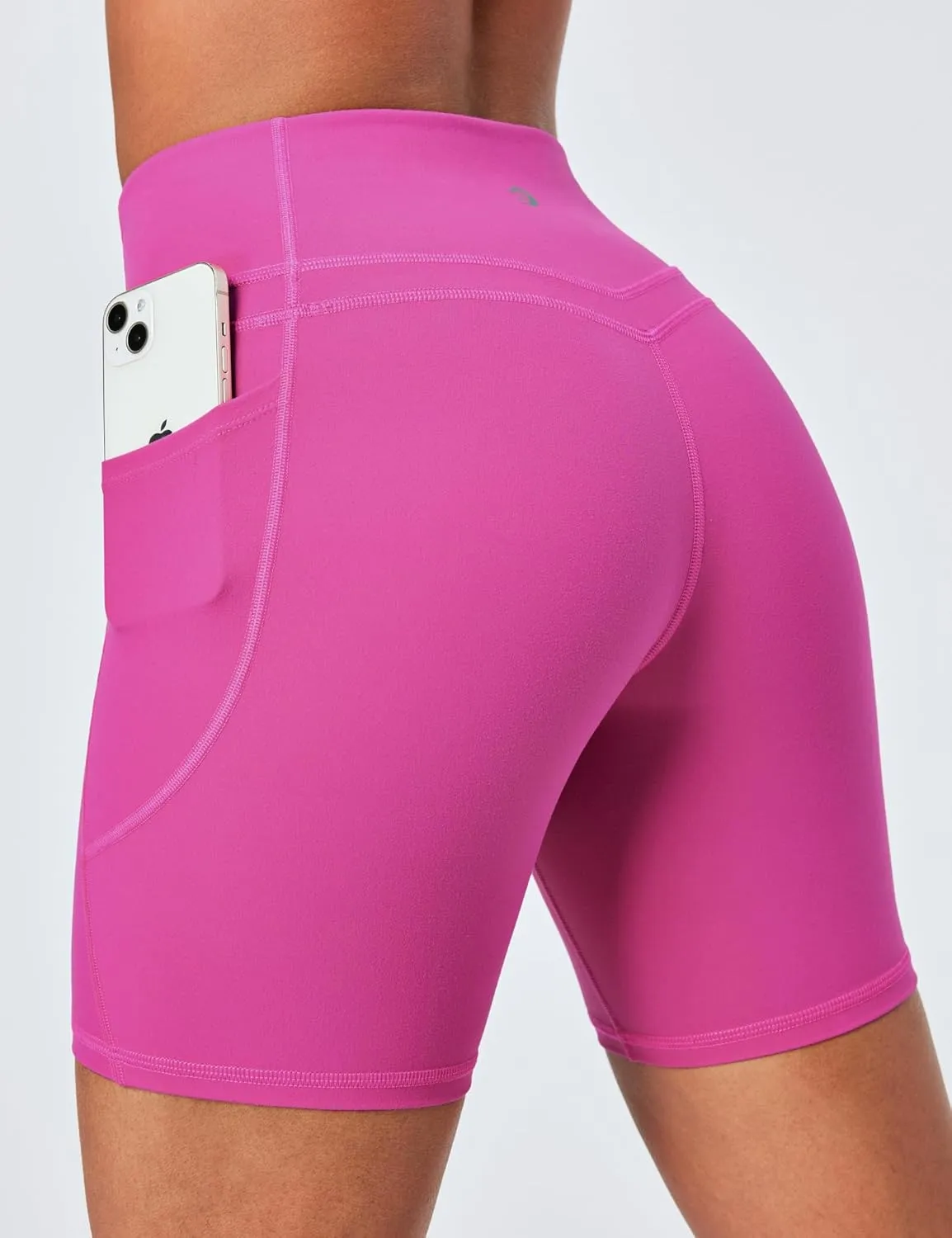 IUGA Tummy Control Biker Shorts Women with Pockets Workout Gym Shorts High Waisted Yoga Running Compression Shorts Spandex