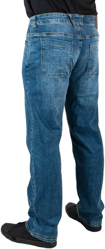 LA Police Gear Men's Terrain Flex Relaxed Fit Tactical Jeans, Comfortable Stretch Denim Jean, EDC Stretch Waistband Jeans