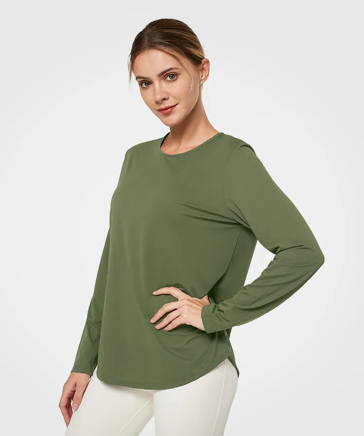 Shift Light Jacquard Cutout Yoga T-shirt | Women's Long Sleeve T-shirt