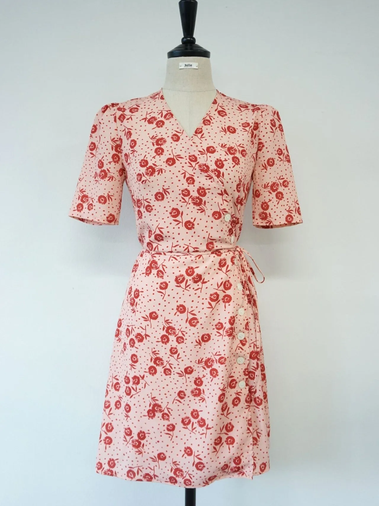 SHORT SLEEVE GAVIN WRAP DRESS