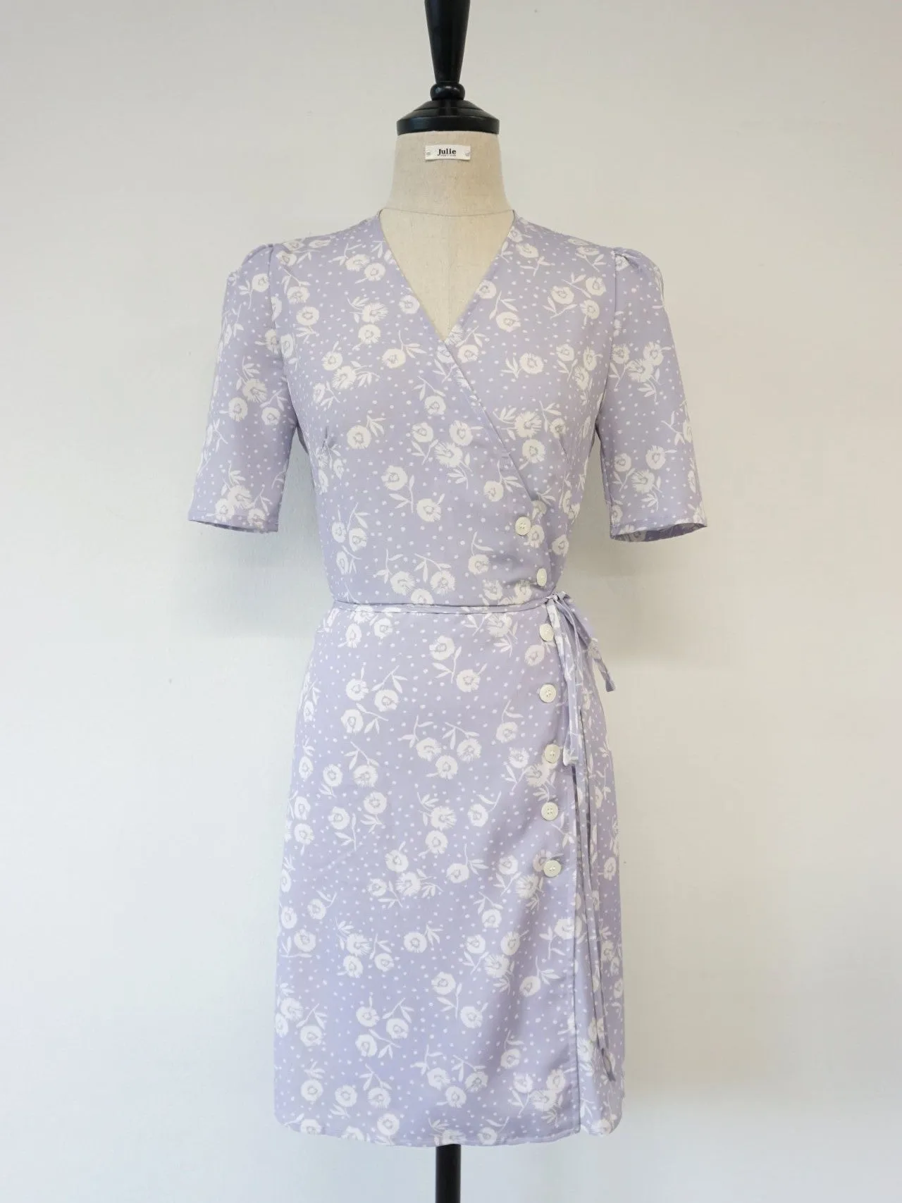 SHORT SLEEVE GAVIN WRAP DRESS