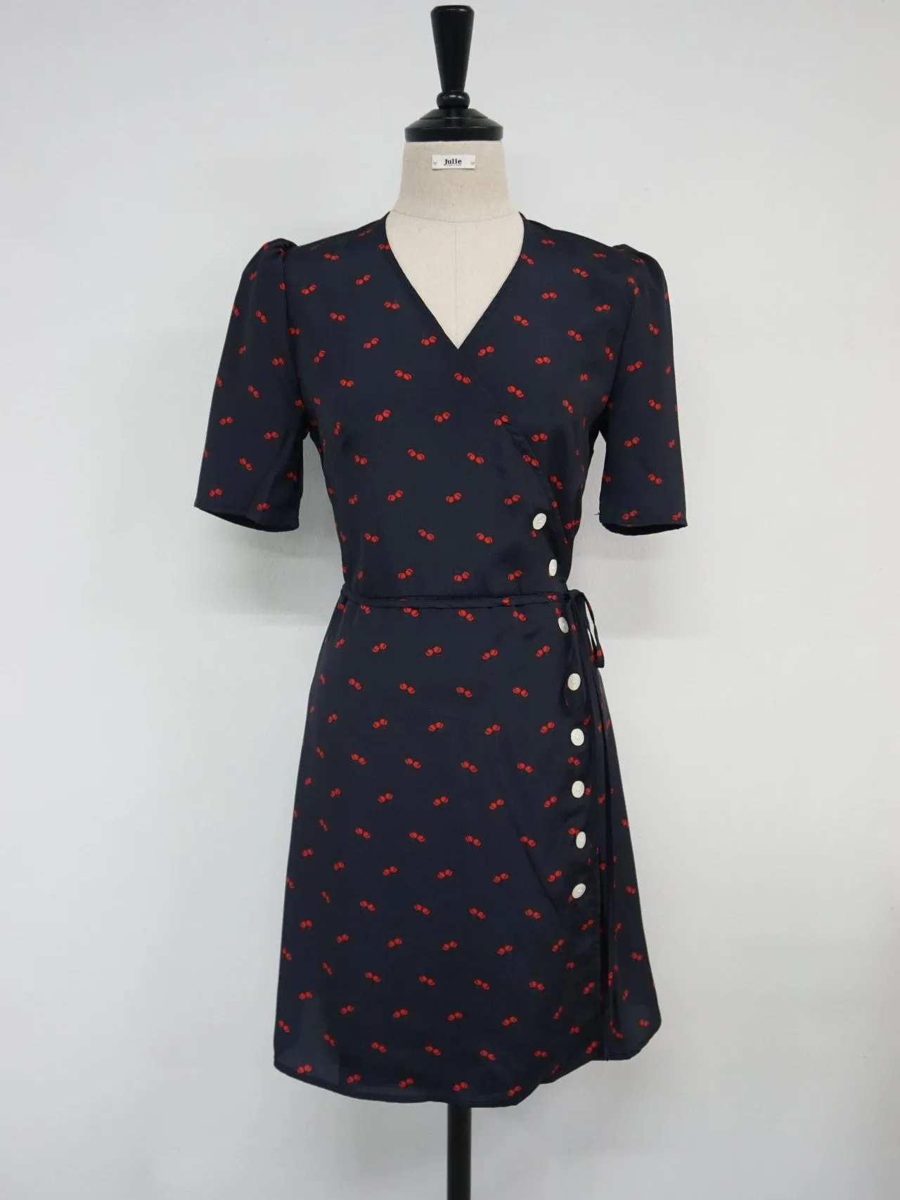 SHORT SLEEVE GAVIN WRAP DRESS