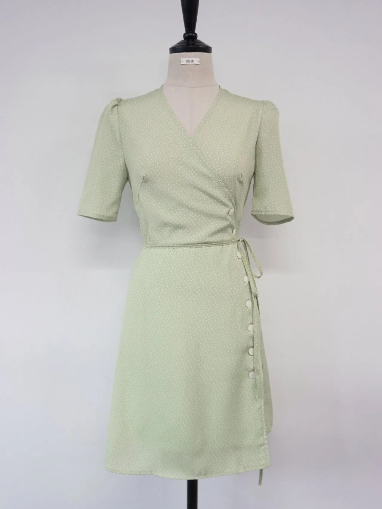 SHORT SLEEVE GAVIN WRAP DRESS