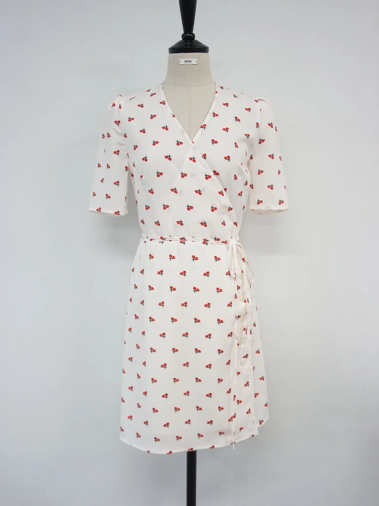 SHORT SLEEVE GAVIN WRAP DRESS