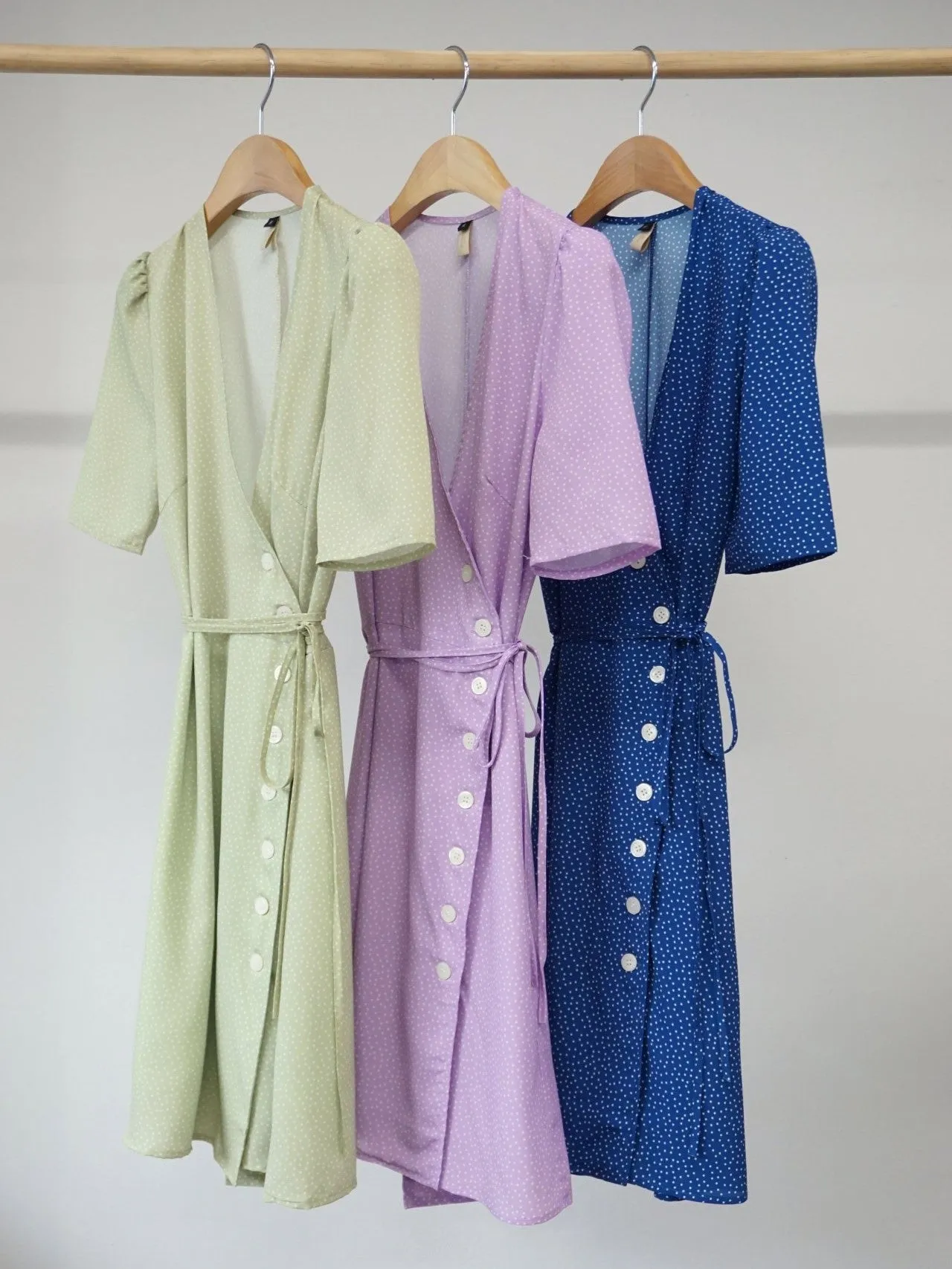SHORT SLEEVE GAVIN WRAP DRESS