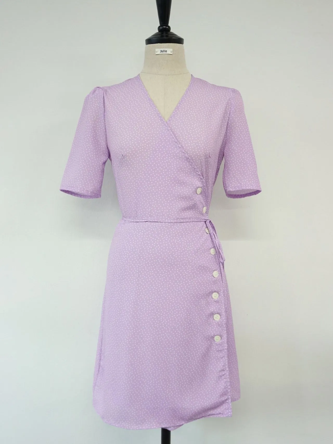 SHORT SLEEVE GAVIN WRAP DRESS