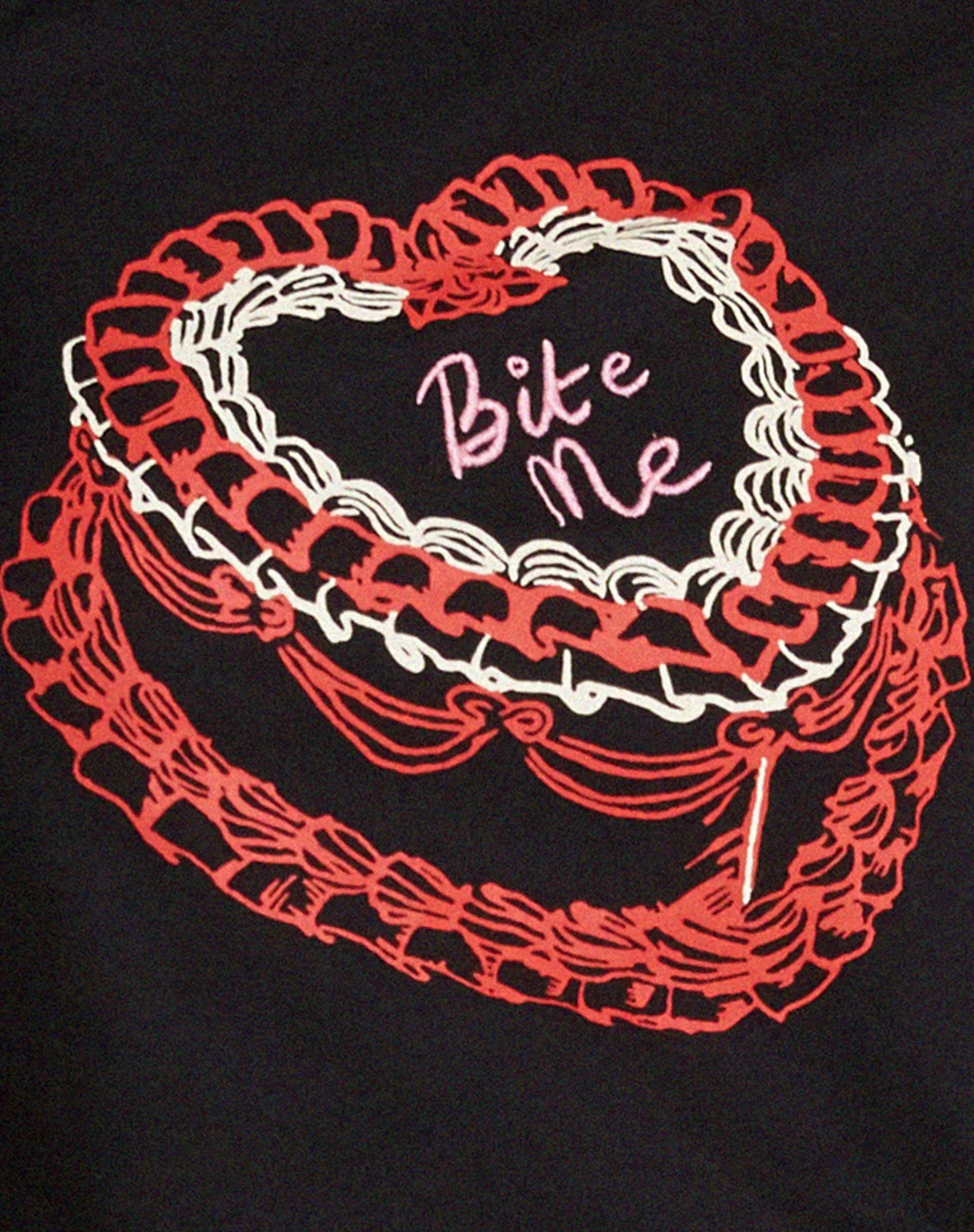 Shrunk Tee in Black Bite Me