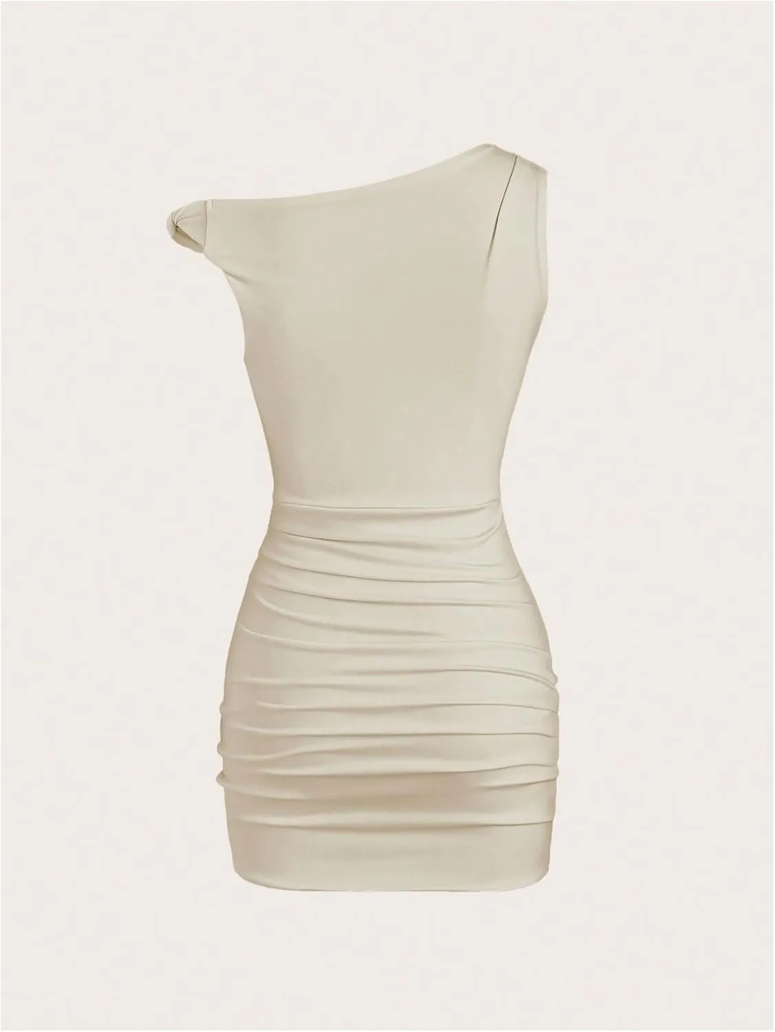 SOLY HUX Women's Summer Mini Dresses Off The Shoulder Ruched Bodycon Graduation Dress Sexy Going Out Party Club Outfits