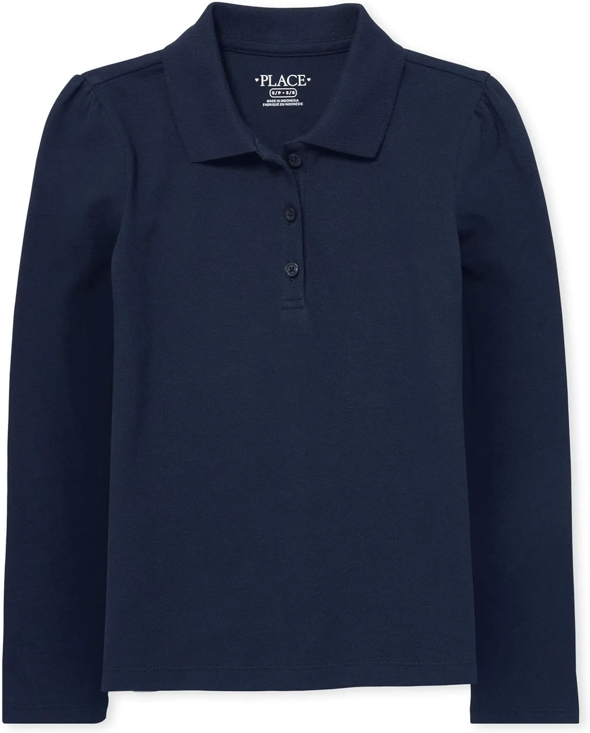 The Children's Place Girls' Long Sleeve Pique Polo