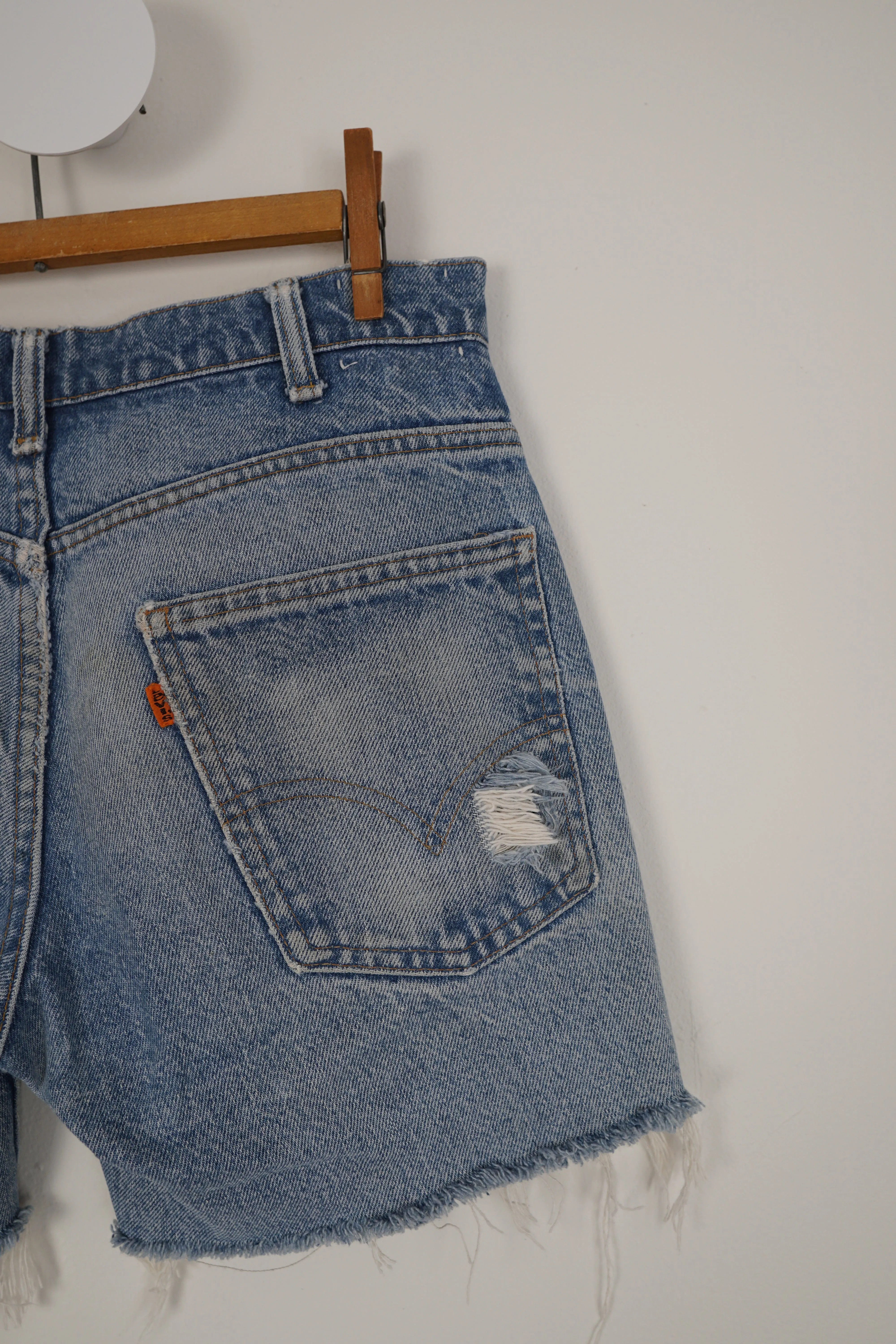 Vintage 70's Levi Denim Cut Off Jean Shorts - 29" Waist