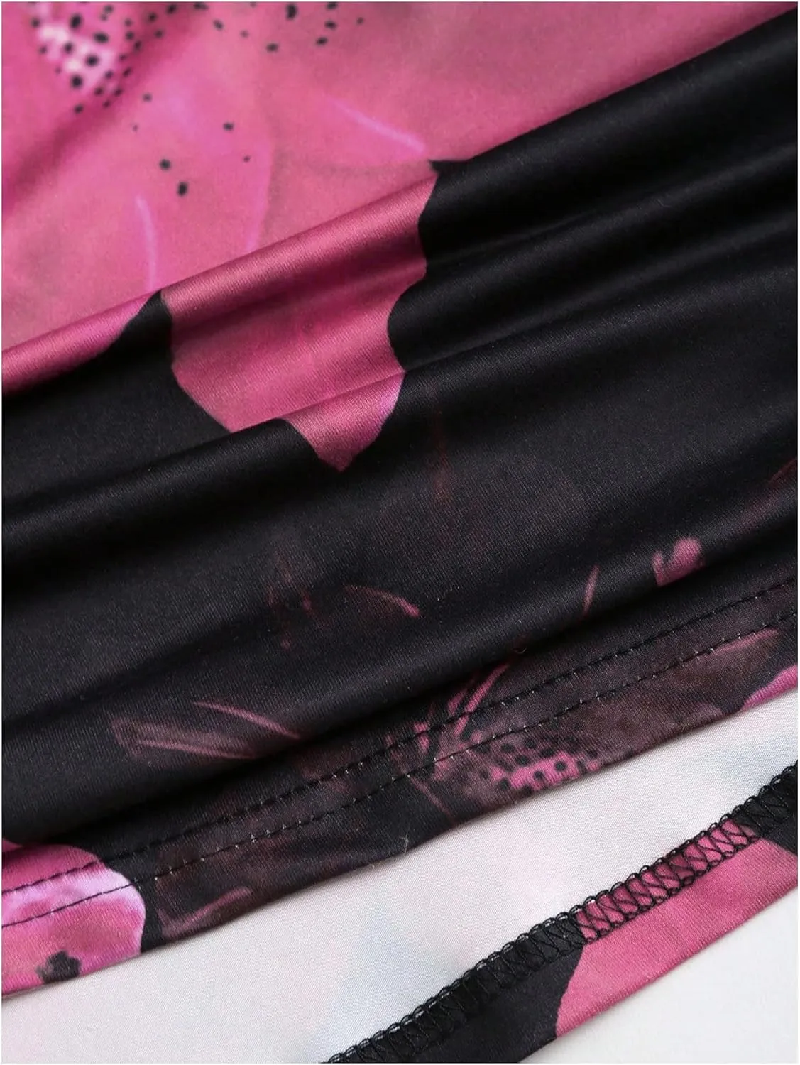 Women's Floral Print Maxi Skirt Ruffle Hem Ruched Fishtail Bodycon Long Skirts Vacation Going Out Outfits