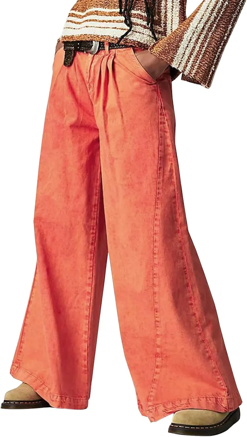 Women's High Waisted Baggy Jeans Straight Wide Leg Jeans Oversized Y2K Boyfriend Loose Denim Pants